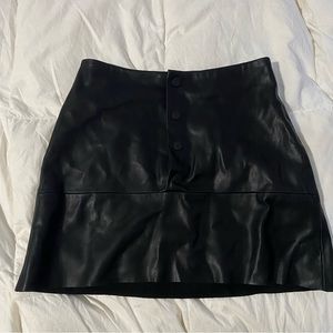 Zara Leather Mini Skirt